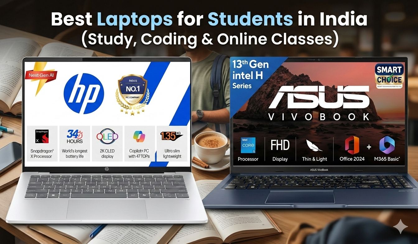 High-performance HP and ASUS laptops for Indian students and coding.