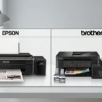 "Epson ink tank printer versus Brother ink tank printer comparison."