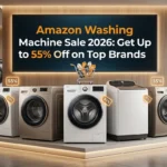 "Best deals on front-load and top-load washing machines during the 2026 Amazon sale with up to 55 percent off."